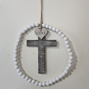 **SOLD SOLD **Cross & Wooden Beads Decor